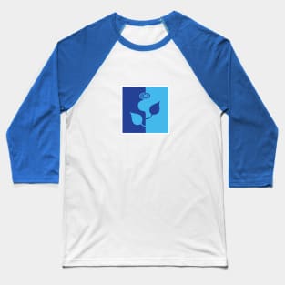 Flower, blue abstraction Baseball T-Shirt